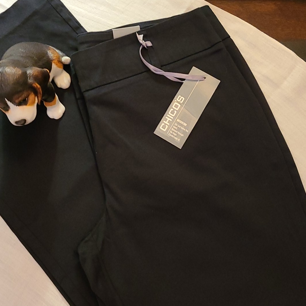 Chico's black bellbottom pants size 12